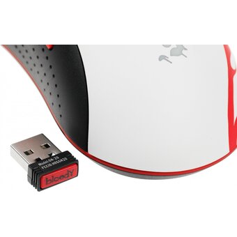  Мышь A4Tech Bloody R90 Plus Naraka оптическая (5000dpi) беспроводная USB (7but) белый/рисунок 