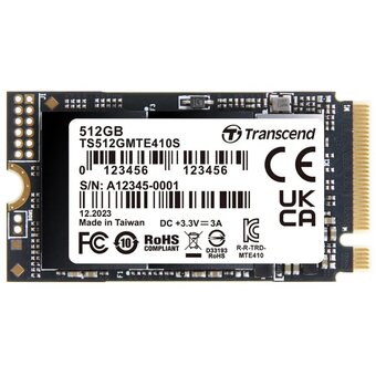  SSD Transcend GMTE410S (TS512GMTE410S) 512GB, 3D TLC NAND, M.2 2280,PCIe Gen3x4, DRAM-less 