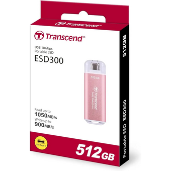  SSD Transcend ESD300 TS512GESD300P, 512ГБ, розовый 