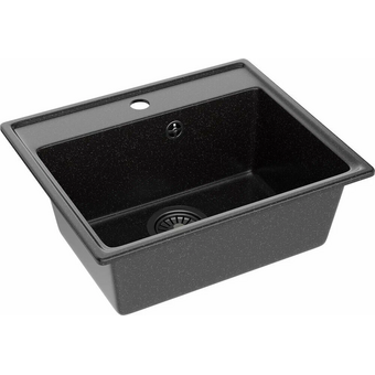  Кухонная мойка Practik PR-M 490-004 Черный оникс 