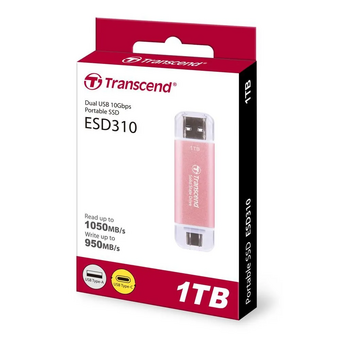  SSD Transcend TS1TESD310P, 1ТБ, розовый 