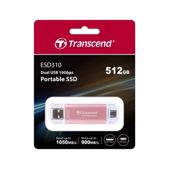  SSD Transcend TS512GESD310P, 512ГБ, розовый 