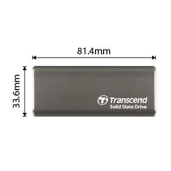 SSD Transcend TS500GESD265C, 500ГБ, серый 