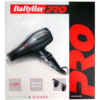  Фен BABYLISS Pro Tiziano BAB6310RE черный 