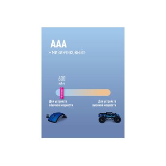  Аккумулятор Космос KOCR03NIMH(600MAH) 