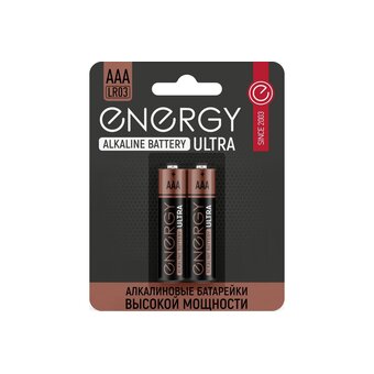  Батарейка алкалиновая Energy Ultra LR03/2B (АAА) 
