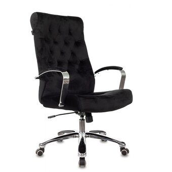  Кресло руководителя Бюрократ T-9928SL Fabric черный Italia Black крестов. металл хром 