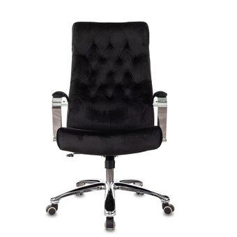  Кресло руководителя Бюрократ T-9928SL Fabric черный Italia Black крестов. металл хром 
