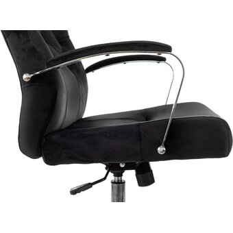  Кресло руководителя Бюрократ T-9928SL Fabric черный Italia Black крестов. металл хром 