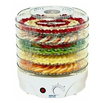  Сушилка для овощей и фруктов АКСИОН Т33 5 поддонов белый 