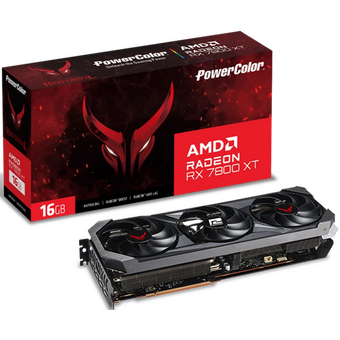  Видеокарта PowerColor RX 7800XT Red Devil (RX7800XT 16G-E/OC) 16GB GDDR6 256bit 3xDP HDMI 3Fan 