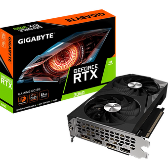  Видеокарта GIGABYTE Nvidia GeForce RTX 3060 8ГБ (GV-N3060Gaming OC-8GD 2.0) Gaming, GDDR6, OC, Ret 