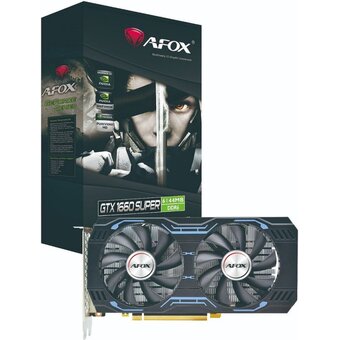  Видеокарта Afox GTX1660 Super 6GB (AF1660S-6144D6H1-V4) GDDR6 192bit DVI DP HDMI 2Fan RTL 