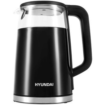  Чайник электрический Hyundai HYK-G6404 черный/серебристый 