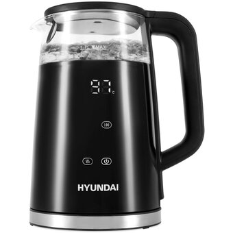  Чайник электрический Hyundai HYK-G6404 черный/серебристый 