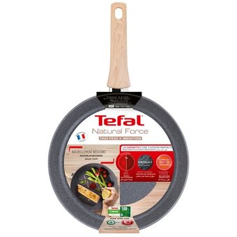  Сковорода Tefal Natural Force G2660472 круглая 24см покрытие Mineralia+ non-stick ручка несъемная (без крышки) серый (2100118263) 