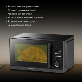  Микроволновая печь Hyundai HYM-D3013 черный 