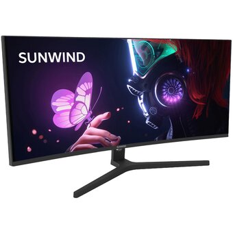  Монитор SunWind SM-34QV401 (SM34VG01) 34", черный 
