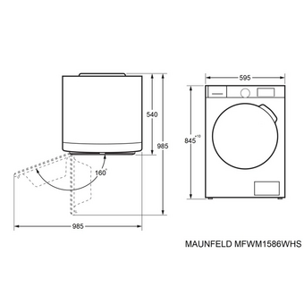  Стиральная машина MAUNFELD MFWM1586WHS 