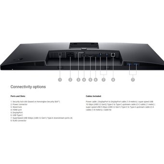  Монитор DELL P2723QE (210-BDFZ) 27", черный и серебристый 