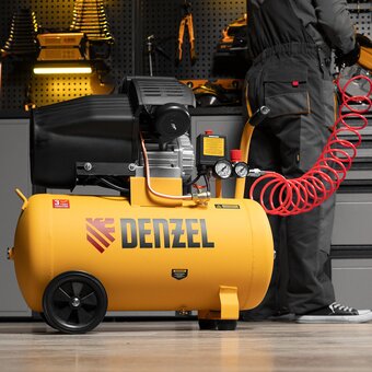  Компрессор поршневой DENZEL DCV1800/50 масляный (58168) 