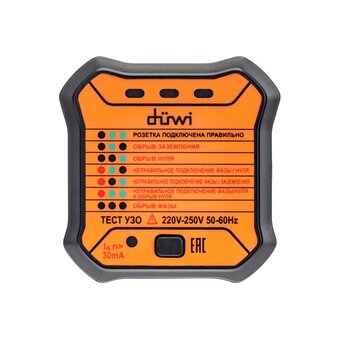  Тестер розеток и УЗО Duwi M6860 DIY (26009 7) 