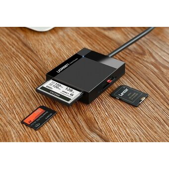  Картридер UGREEN CR125 30333 USB 3.0 All-in-One Card Reader 50cm Grey 