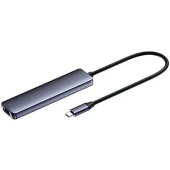  USB-концентратор Netac WF13 .(NT08WF14-30GR), 6in1 Type-C to 3xUSB3.0 + 1xHDMI( 4k/30Hz) + microSD + SD 