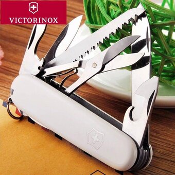  Складной нож Victorinox Huntsman 1.3713.7, функций 14, 91мм, белый, коробка картонная 
