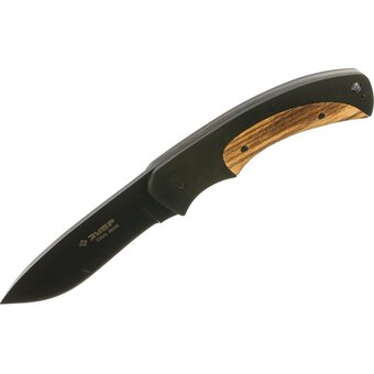  Нож Зубр 47740 Премиум Хантер, 90мм, стальной, черный/коричневый 