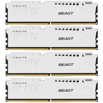 ОЗУ Kingston Fury Beast KF560C40BWK4-64 DDR5 - 4x 16ГБ 6000МГц, DIMM, White, Ret 