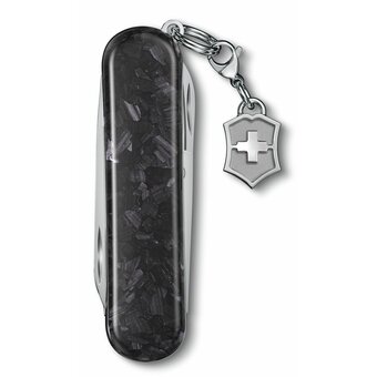  Складной нож Victorinox Classic Brilliant Carbon 0.6221.90, функций 5, 58мм, черный/серебристый, коробка подарочная 