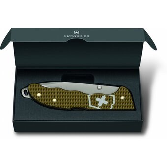  Складной нож Victorinox Evoke Alox LE 2024 0.9415.L24, функций 5, 136мм, коричневый, коробка подарочная 