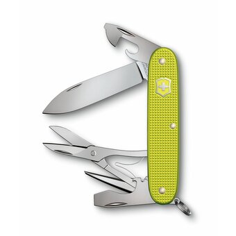 Складной нож Victorinox Pioneer X 0.8231.l23, функций 9, 93мм, желтый, коробка подарочная   Складной нож Victorinox Pioneer X 0.8231.l23, функций 9, 93мм, желтый, коробка подарочная