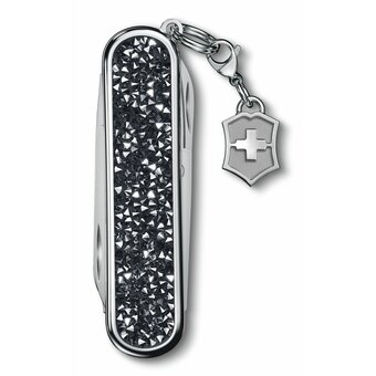  Складной нож Victorinox Classic Brilliant Crystal 0.6221.35, функций 5, 58мм, черный/серебристый, коробка подарочная 