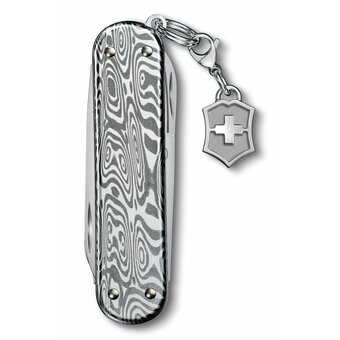  Складной нож Victorinox Classic Brilliant Damast 0.6221.34, функций 5, 58мм, серебристый, коробка подарочная 
