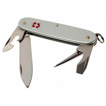  Складной нож Victorinox Pioneer Alox 0.8201.26, функций 8, 93мм, серебристый, коробка картонная 