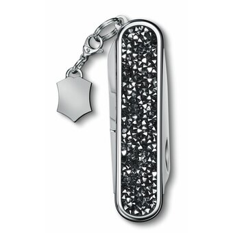  Складной нож Victorinox Classic Brilliant Crystal 0.6221.35, функций 5, 58мм, черный/серебристый, коробка подарочная 