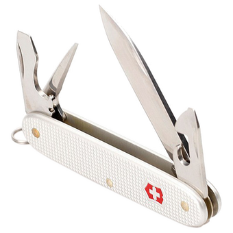  Складной нож Victorinox Pioneer Alox 0.8201.26, функций 8, 93мм, серебристый, коробка картонная 