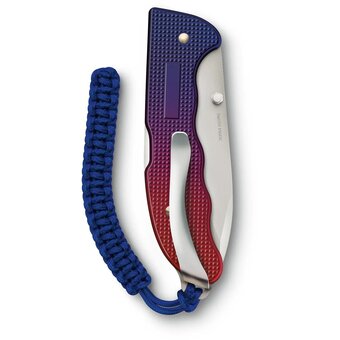  Складной нож Victorinox Evoke Alox 0.9415.d221, функций 5, 136мм, синий/красный, коробка подарочная 