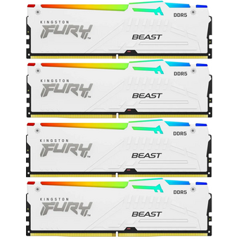  ОЗУ Kingston Fury Beast KF552C40BWAK4-64 DDR5 - 4x 16ГБ 5200МГц, DIMM, White, Ret 