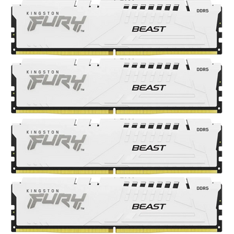  ОЗУ Kingston Fury Beast KF556C40BWK4-128 DDR5 - 4x 32ГБ 5600МГц, DIMM, White, Ret 