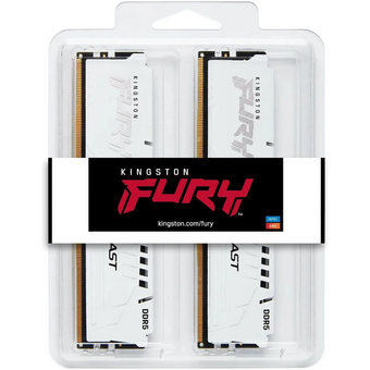 ОЗУ Kingston Fury Beast KF564C32BWEK2-32 DDR5 - 2x 16ГБ 6400МГц, DIMM, White, Ret 