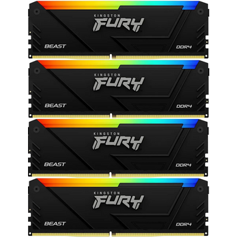  ОЗУ Kingston Fury Beast Black KF426C16BB2AK4/32 DDR4 - 4x 8ГБ 2666МГц, DIMM, Ret 