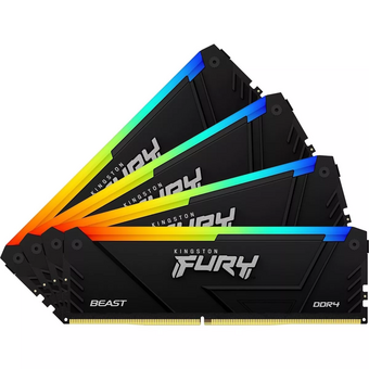  ОЗУ Kingston Fury Beast Black KF426C16BB2AK4/32 DDR4 - 4x 8ГБ 2666МГц, DIMM, Ret 
