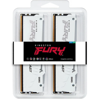  ОЗУ Kingston Fury Beast KF568C34BWEAK2-32 DDR5 - 2x 16ГБ 6800МГц, DIMM, White, Ret 