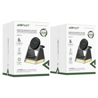  Автодержатель ACEFAST E17 desktop 3-in-1 wireless charging holder Black 