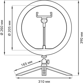  Кольцевой осветитель GAUSS RL002 Ring Light 14W 700lm, 26см 
