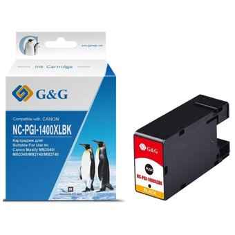  Картридж струйный G&G GG-PGI-1400XLBK PGI-1400XL BK черный (36мл) для Canon MB2050/MB2350/MB2040/MB2340 