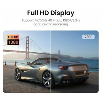 Видеозахват UGREEN CM489 40189 USB 1080P Video Capture Device Grey 